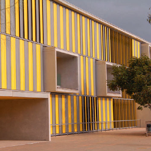 Extruded aluminum solar shading - DUTEC 600H - Durmi - for facade / vertical / orientable