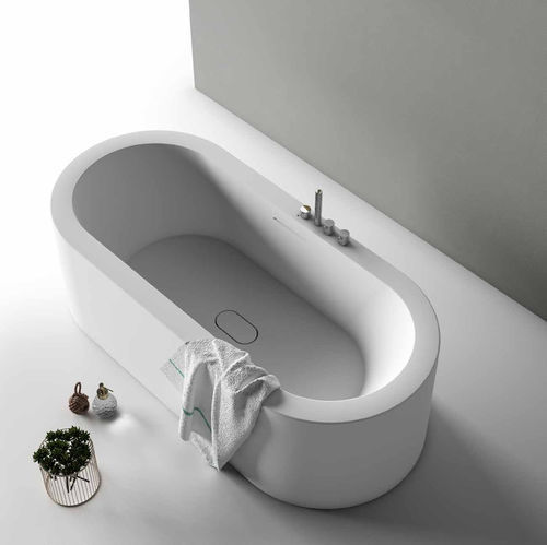 Oval bathtub - OOH! - PLANIT - freestanding / back to wall / for homes
