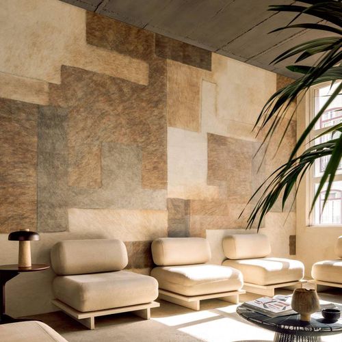 Contemporary wallpaper - Sauvages - Elitis - vinyl / animal motif / fabric look