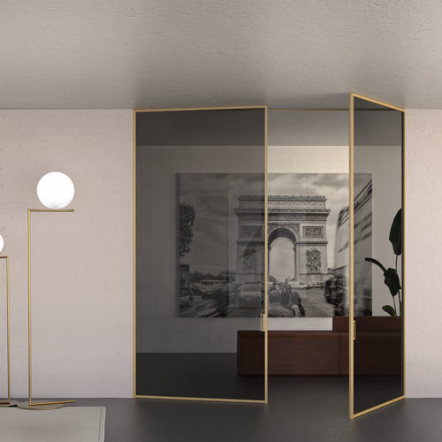 Interior door - RT - BT2A  - SG - G09 - AGOPROFIL S.p.A - glass / aluminum / anodized aluminum