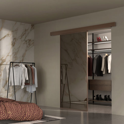 Interior door - VP1b - SE1A - RG - G08 - AGOPROFIL S.p.A - glass / aluminum / anodized aluminum