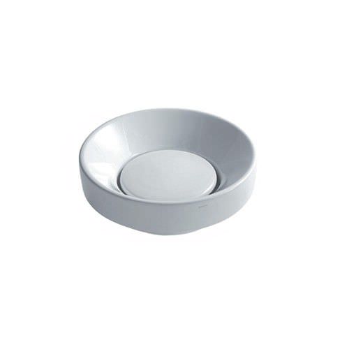 Countertop washbasin - 6070 - GALASSIA - ceramic / with adjustable mirror / round