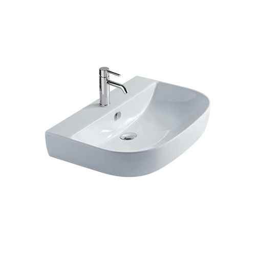 Countertop washbasin - 5209 - GALASSIA - ceramic / D-shape / contemporary