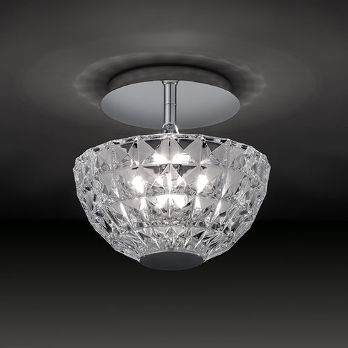 Contemporary ceiling light - DECO - alma light - round / blown glass / crystal