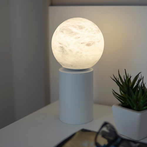Portable lamp - TRIBECA  - alma light - polymer / alabaster / contemporary