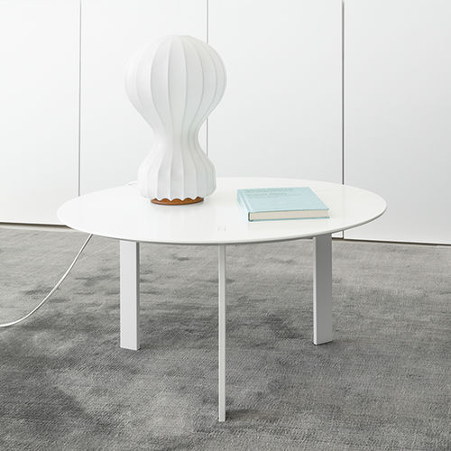 Contemporary coffee table - RYUTARO - Viccarbe - oak / lacquered MDF / powder-coated steel base