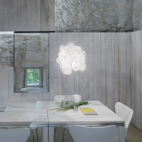 Pendant lamp - BLUM - a emotional light - stainless steel / painted steel / original design