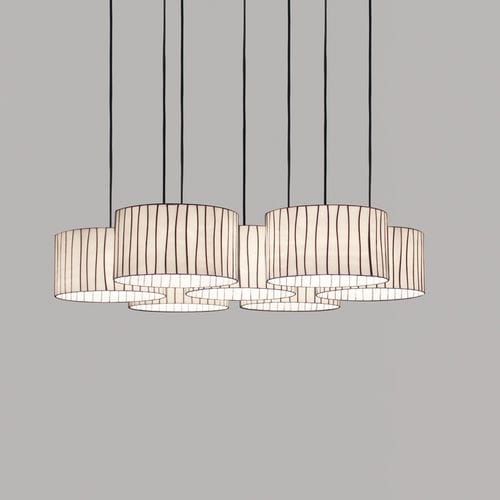 Pendant lamp - Curvas chandelier medium - a emotional light - glass / contemporary / corded