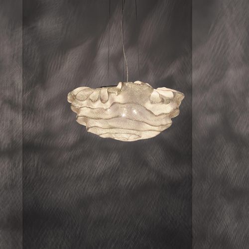 Pendant lamp - Nevo medium - a emotional light - stainless steel mesh / original design / corded