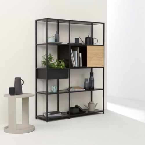 Contemporary shelf - Urbs - Arlex - lacquered wood / metal / living room