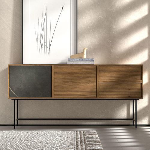 Sideboard with long legs - Nara - Arlex - wall-mounted / contemporary / lacquered wood