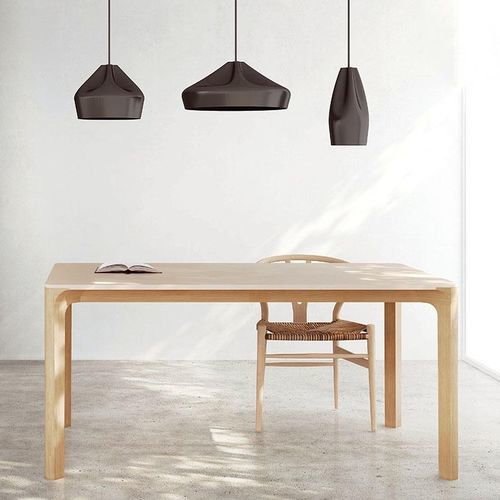 Contemporary table - Lataula - Arlex - wooden / metal base / beech base