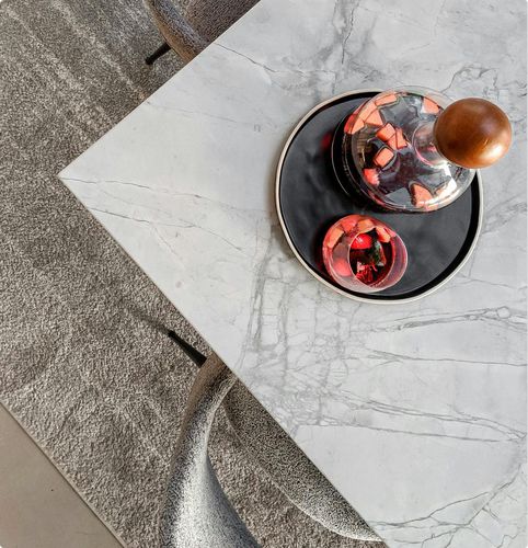 Dekton® table top - Furniture : Natural Series - Cosentino - UV-resistant / white / black