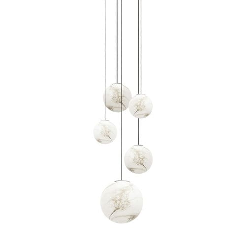 Pendant lamp - MARAIS - RIVIERA Light - brass / glass / contemporary