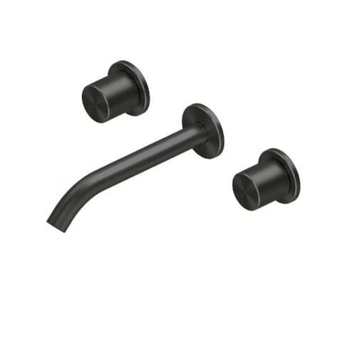 Bathroom sink mixer tap - HUM 24 11V - QuadroDesign - wall-mounted / stainless steel / steel