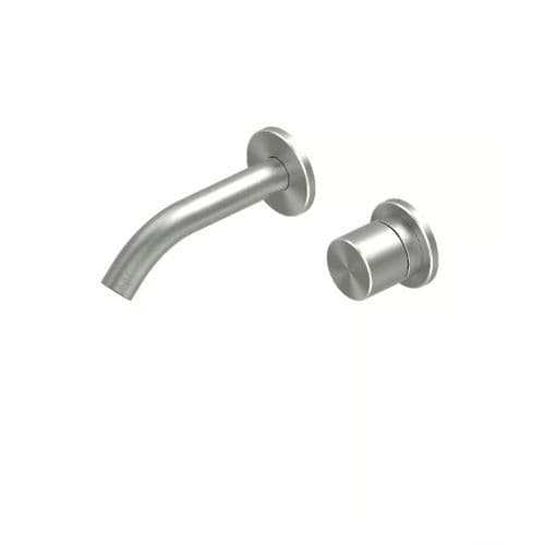 Bathroom sink mixer tap - HUM 24 10T - QuadroDesign - wall-mounted / stainless steel / stainless steel 316L