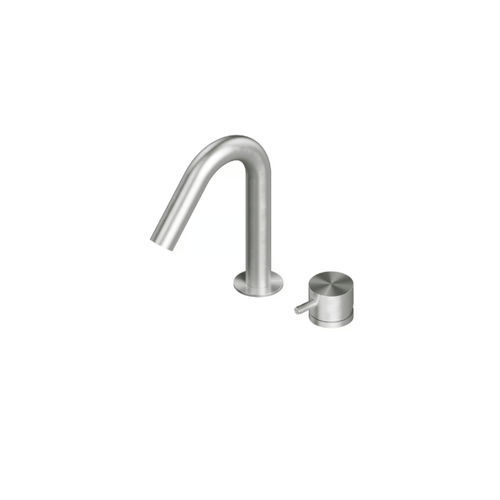 Bathroom sink mixer tap - SOURCE 13 31 - QuadroDesign - countertop / stainless steel / bathroom