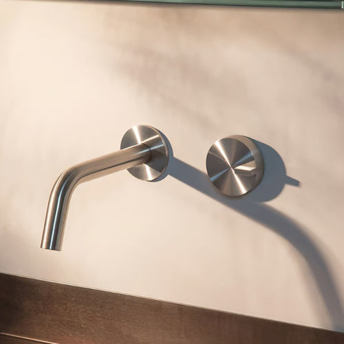 Bathroom sink mixer tap - Q 18 10 - QuadroDesign - wall-mounted / stainless steel / stainless steel 316L