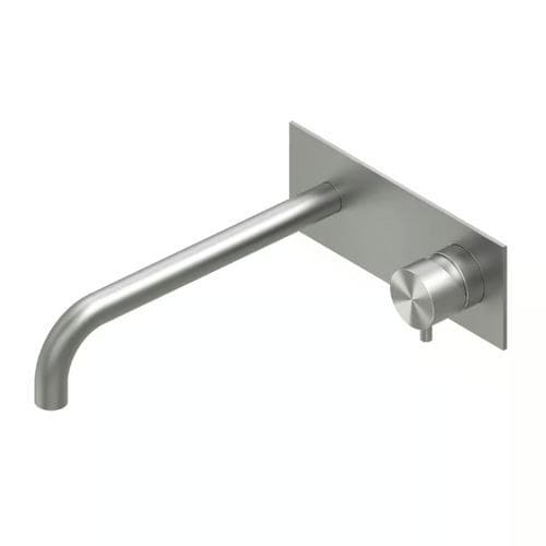 Bathroom sink mixer tap - SOURCE 13 14R.00 - QuadroDesign - built-in / wall-mounted / brushed stainless steel