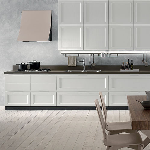Contemporary kitchen - FLY - NEW  - Torchetti Cucine - wooden / with integrated handle / lacquered