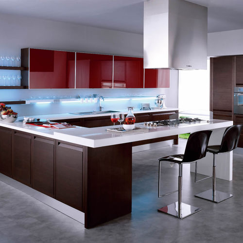 Contemporary kitchen - EVELYN - Torchetti Cucine - wooden / U-shaped ...