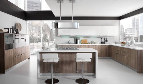 Contemporary kitchen - AIRONE - Torchetti Cucine - wooden / island / with handle