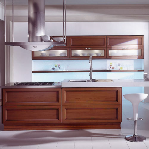 Contemporary kitchen - VICTORIA - Torchetti Cucine - oak / island / with handle