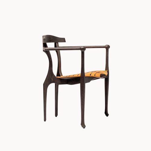 Original design chair - TIGER ART GAULINO - BD Barcelona Design - indoor / leather / ash base