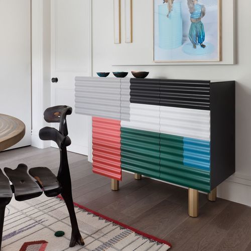 Original design sideboard - SHANTY - BD Barcelona Design - lacquered MDF / anodized aluminum / extruded aluminum