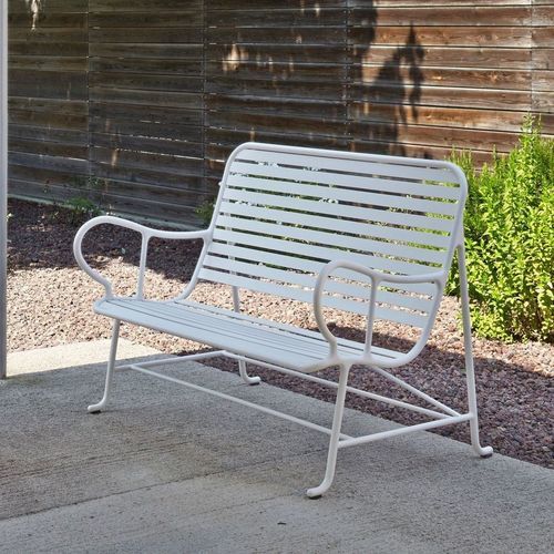 Contemporary garden bench - GARDENIAS  - BD Barcelona Design - extruded aluminum / laminate / with backrest