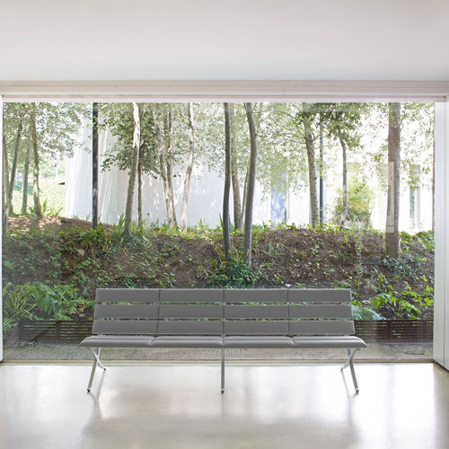 Contemporary public bench - B - BD Barcelona Design - cast aluminum / anodized aluminum / extruded aluminum