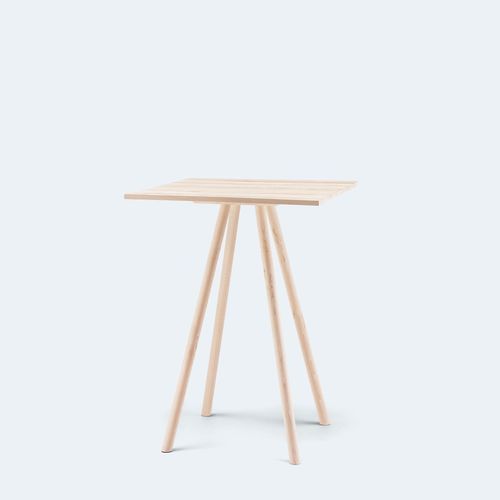 Solid wood high bar table - Alpenglühn - Löffler Bürositzmöbel GmbH - beech / beech base / square