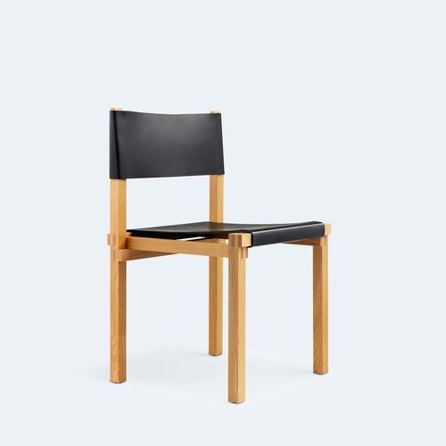 Contemporary dining chair - WB 5 - Löffler Bürositzmöbel GmbH - indoor / leather / oak