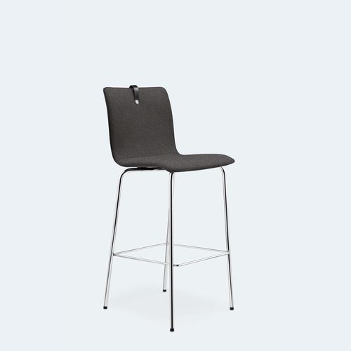 Contemporary bar stool - MESAMI XL - Löffler Bürositzmöbel GmbH - fabric / steel / lacquered metal base