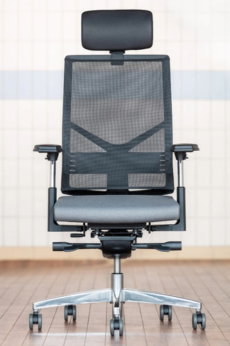 Contemporary office chair - FIGO AIR KN - Löffler Bürositzmöbel GmbH - indoor / fabric / aluminum base