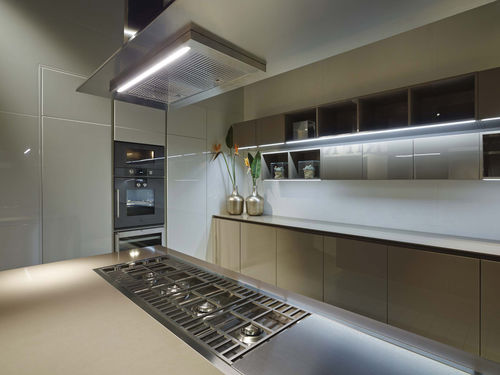 Island range hood - FLY - RI.FRA MOBILI - countertop / with built-in lighting / original design