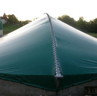 Cable-and-membrane tensile structure - TANK COVERAGE, SEWAGE TREATMENT PLANTS CONFINEMENT - ACS-PRODUCTION - roof / with ETFE membrane / for industrial applications