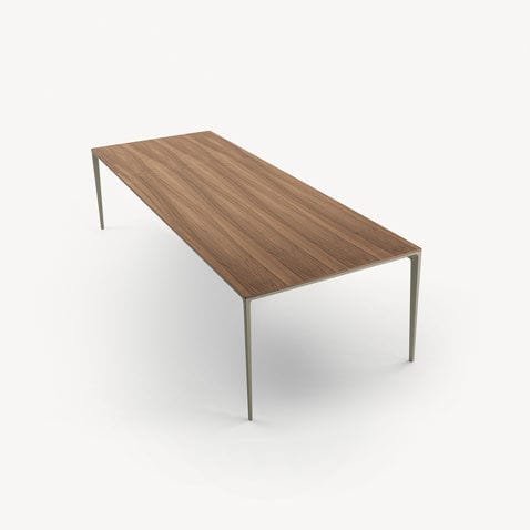 Contemporary table - LONG ISLAND - RIMADESIO - lacquered aluminum / nickel / rectangular