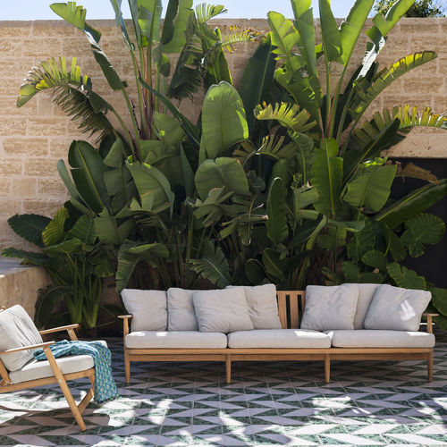 Contemporary sofa - LEVANTE 103 - RODA - garden / patio / fabric