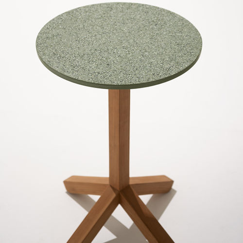 Contemporary side table - ROOT 067 - RODA - cement / glass / stone
