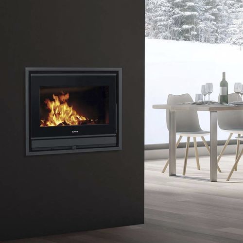Wood-burning fireplace insert - NEO  - SUPRA FRANCE - steel / natural convection / contemporary
