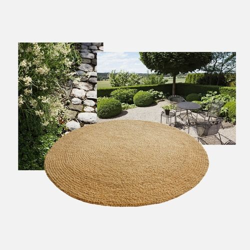 Contemporary rug - BRAID  - Ruckstuhl AG - plain / coconut fiber / round