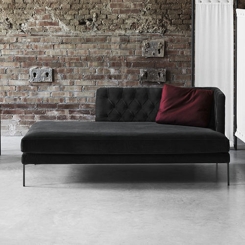 Contemporary daybed - LIPP - Living Divani - fabric / leather / wooden