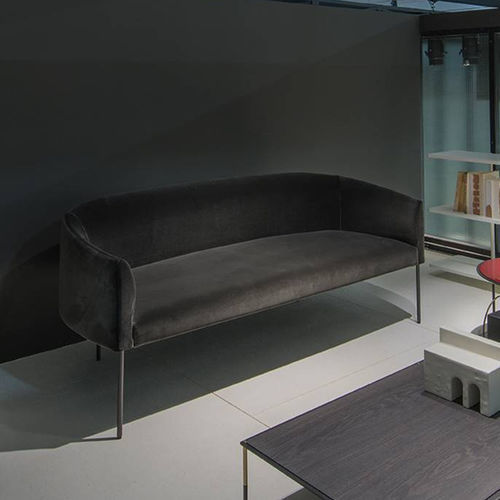 Contemporary sofa - ERA  - Living Divani - fabric / leather / with armrests