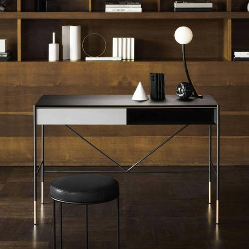 Free-standing desk - ERA  - Living Divani - contemporary / walnut / MDF