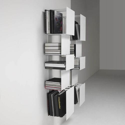Wall-mounted bookcase - BUKVA - Living Divani - modular / contemporary / metal
