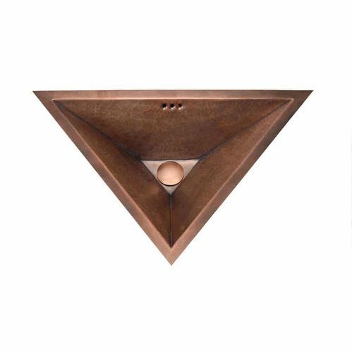 Built-in washbasin - DIAMANT - JANDELLE - copper / triangular / contemporary