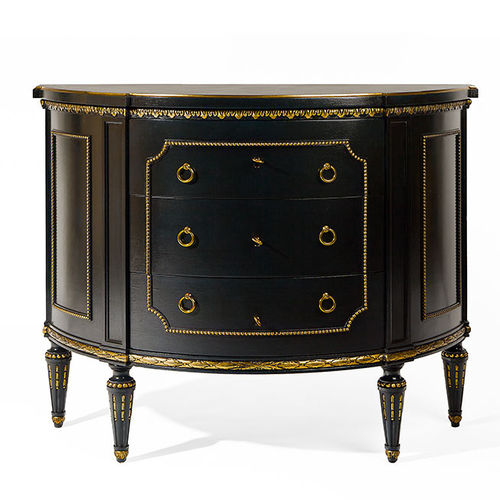 Traditional chest of drawers - ART. 6950 BIS - SALDA ARREDAMENTI - wooden / 3-drawer / black