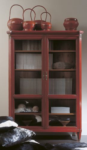 Directoire style display case - ART. 8432 - SALDA ARREDAMENTI - with legs / glass / wooden