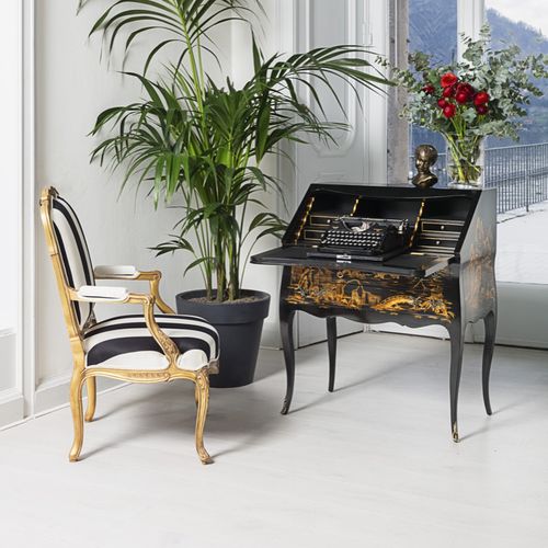 Louis XV style secretary desk - ART. 8382 - SALDA ARREDAMENTI - wooden / leather / with storage